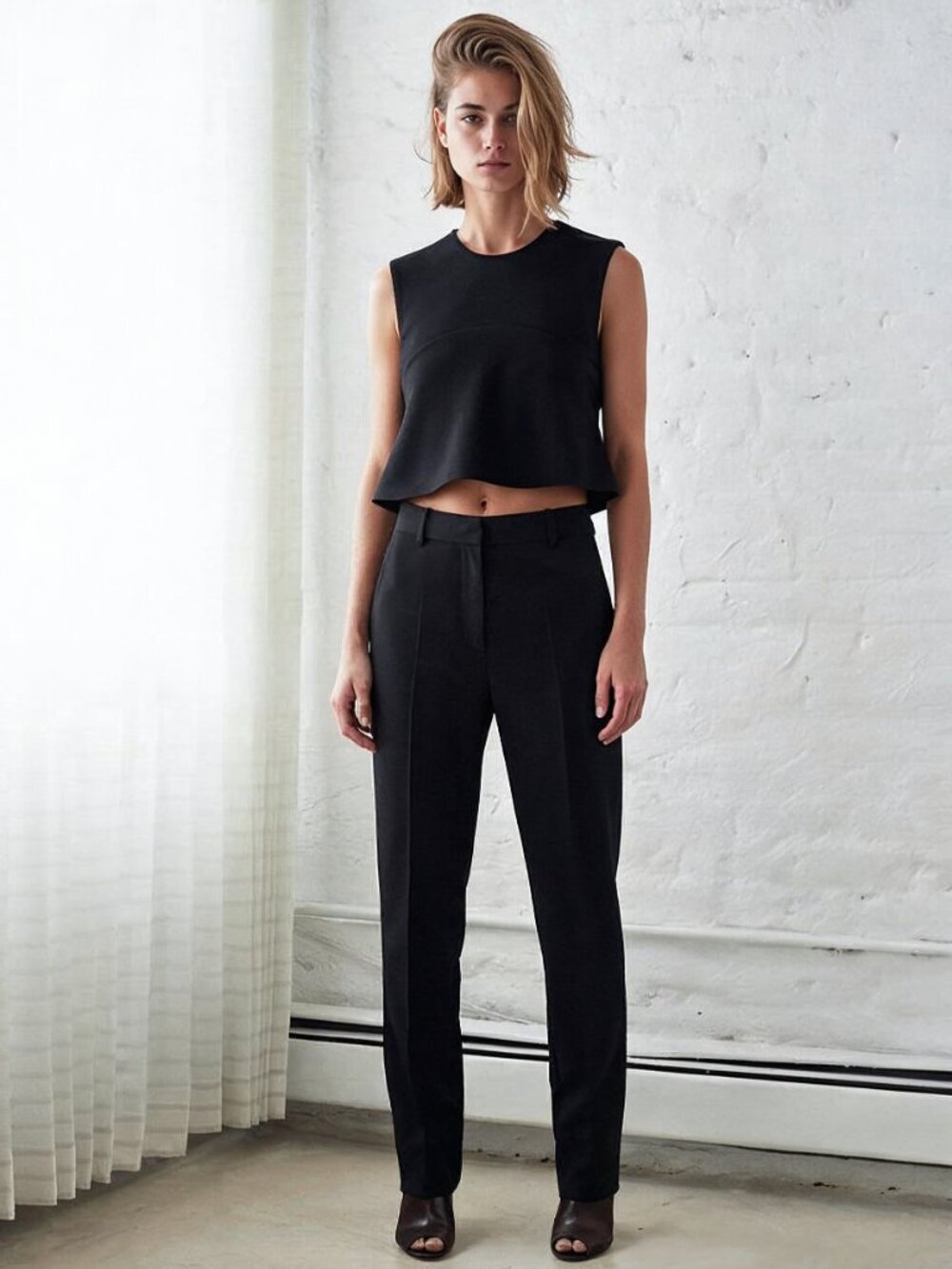 Ellery Black Sleeveless Peplum Top new
